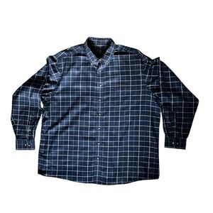 Jos. A. Bank Navy and White Grid Shirt